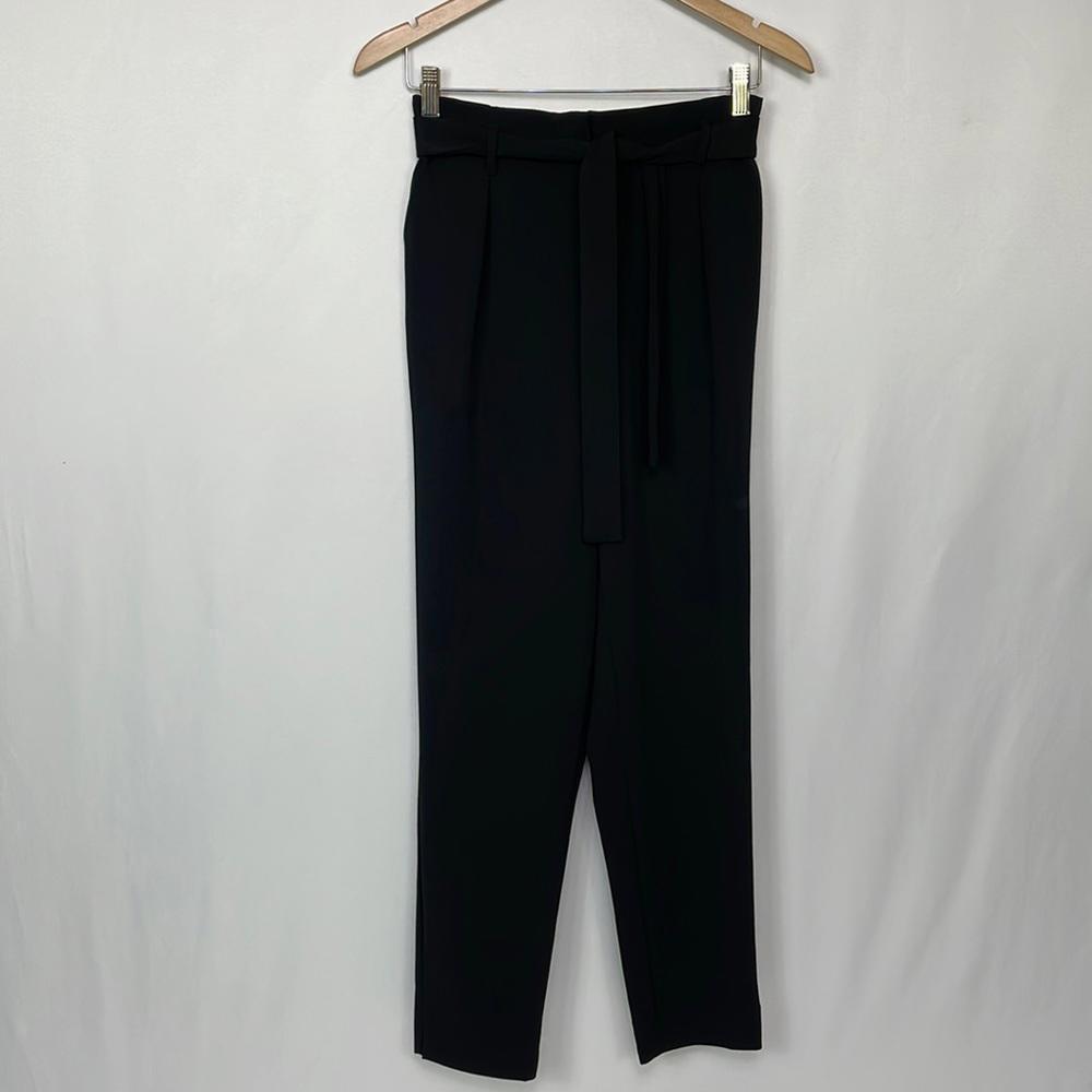 Another Story Belted Straight Leg Pants Small Black Women’s High‎ Rise